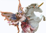 13" Resin Fairy with Unicorn